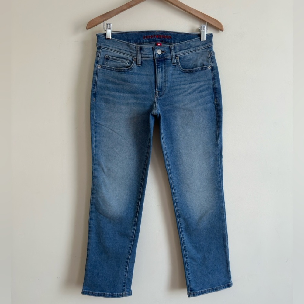Lucky Brand Sweet Mid Rise Crop Jeans Size 6/28 Blue Stretch Denim